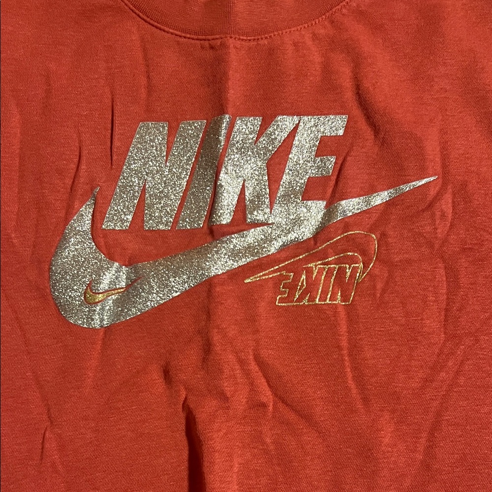 Nike Pink Crewneck with Metallic Logo